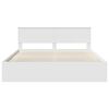 vidaXL Bedframe met hoofdeinde Wit 200 x 200 cm Bewerkt hout