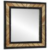 vidaXL Wandspiegel Zwart en Bruin 50 x 2 x 50 cm Massief Acaciahout
