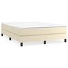vidaXL Boxspring bed kunstleer cr&egrave;mekleurig 140x200 cm
