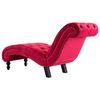 vidaXL Chaise longue fluweel rood