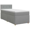 vidaXL Boxspringbed met matras Lichtgrijs 90 x 190 cm Stof