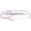 vidaXL Bedframe zonder matras 200x200 cm bewerkt hout zwart eikenkleur