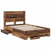 vidaXL Bedframe met lade met hoofdeinde met opslag Bewerkt hout