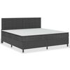vidaXL Boxspring stof donkergrijs 200x200 cm