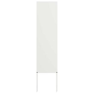 vidaXL Tuin Privacy Screen Fretwerk Wit 32 x 140 cm Koudgewalst staal