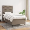 vidaXL Boxspring met matras stof taupe 90x190 cm