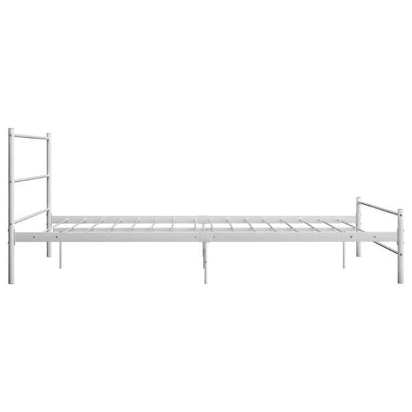 vidaXL Bedframe metaal wit 120x200 cm