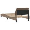 vidaXL Bedframe "Dover" kunstleer cappuccinokleurig 90x200 cm