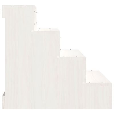 vidaXL Huisdierentrap 40x49x47 cm massief grenenhout wit