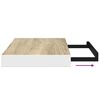 vidaXL Wandschappen 2 st zwevend 40x23x3,8 cm MDF eikenkleurig en wit
