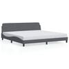 vidaXL Bedframe "Dover" 200x200 cm fluweel donkergrijs