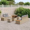 vidaXL Tuin Sofa Set met kussen met opslag 8 pcs Beige en Licht Grijs