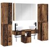 vidaXL Badkamermeubelset 6 pcs Oud hout Bewerkt hout en glas