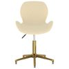 vidaXL Eetkamerstoelen draaibaar 2 st fluweel cr&egrave;mekleurig