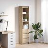 vidaXL Highboard 37,5x35x180 cm spaanplaat sonoma eikenkleurig