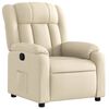 vidaXL Relaxfauteuil Cr&egrave;me Stof