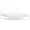 vidaXL Bedframe met hoofdbord metaal wit 183x213 cm