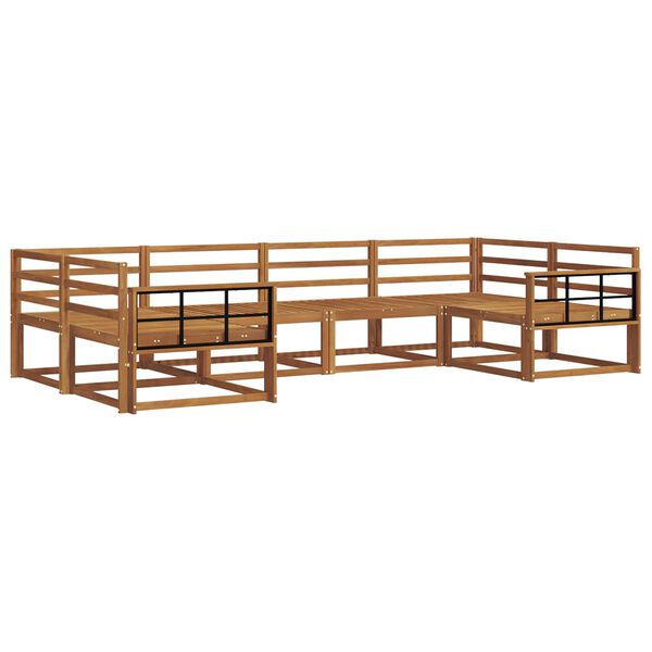 vidaXL Buiten bankenset 6 pcs Naturel Massief Acaciahout