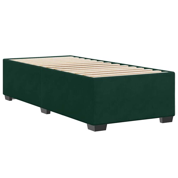 vidaXL Bedframe zonder matras 100x200 cm fluweel donkergroen