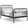 vidaXL Bedframe verlengbaar metaal zwart 80x130/200 cm