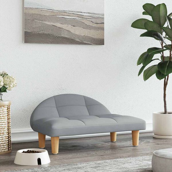 vidaXL Hondenmand 70x52x30 cm stof lichtgrijs