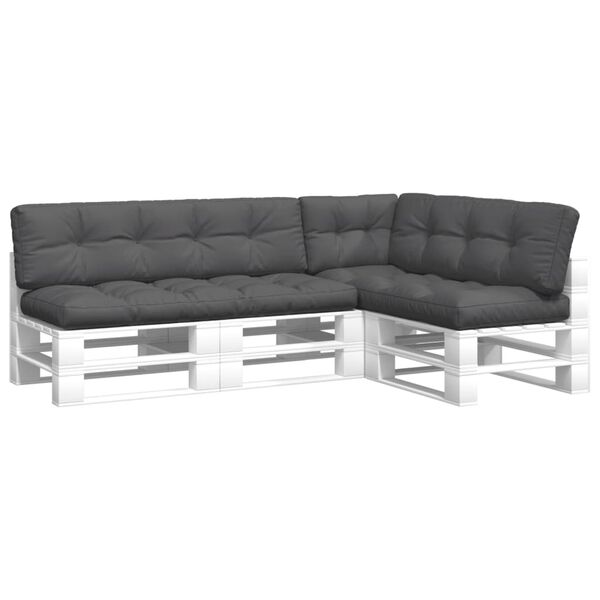 vidaXL Palletkussens 5 st stof antracietkleurig