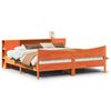 vidaXL Bedframe zonder matras massief grenenhout wasbruin 200x200 cm