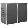 vidaXL Containerberging dubbel 138x77,5x112,5 cm roestvrij staal