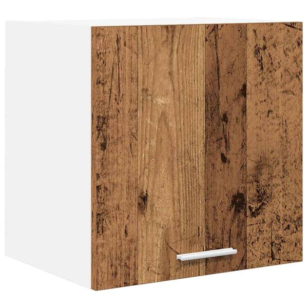 vidaXL Hangkast Oude Hout en Wit 40 x 31 x 40 cm Bewerkt hout