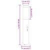 vidaXL Bolderverlichting met sensor 50 cm RVS IP44