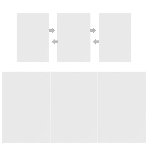 vidaXL Eettafel 160x80x76 cm bewerkt hout wit