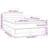 vidaXL Boxspring met matras en LED stof donkerbruin 120x190 cm