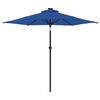 vidaXL Parasol met stalen paal 225x225x212 cm azuurblauw