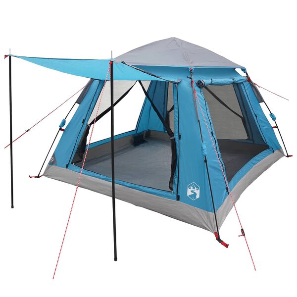 vidaXL Directe Tent met opslag Blauw 205 x 205 x 143 cm Staal