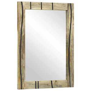 vidaXL Badkamer Spiegel Rechthoekig Naturel 50 x 2,5 x 70 cm