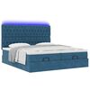 vidaXL Ottoman bed met matrassen en LED's 180x200cm fluweel