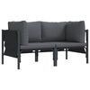 vidaXL Buitenmeubilair 2 Stuk Antraciet 80 x 80 x 71 cm Staal