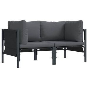 vidaXL Buitenmeubilair 2 Stuk Antraciet 80 x 80 x 71 cm Staal