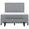 vidaXL Boxspringbed met hoofdeinde Lichtgrijs 140 x 190 cm Stof