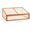 vidaXL Broeikas 100x65x40 cm vurenhout