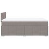 vidaXL Boxspring met matras stof taupe 120x190 cm