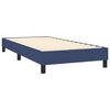 vidaXL Boxspring met matras en LED stof blauw 90x200 cm