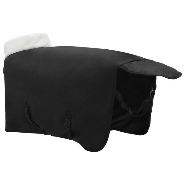 vidaXL Paardendeken Zwart 75 cm Polar fleece