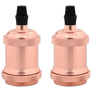 vidaXL Lamphouders 2 st ros&eacute;goud E27
