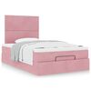 vidaXL Ottoman bed met matrassen 120x190cm fluweel roze