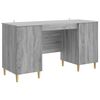 vidaXL Bureau met plank Grijs sonoma 142,5 x 50 x 75 cm Bewerkt hout