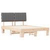 vidaXL Bedframe met Gevoerd Hoofdgedeelte Lichtgrijs 140 x 200 cm