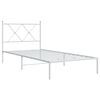 vidaXL Bedframe met hoofdbord metaal wit 90x200 cm