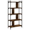 vidaXL Boekenkast 5-laags 76x32x158 cm bewerkt hout gerookt eikenkleur