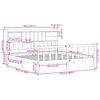 vidaXL Bed met boekenkast zonder matras grenenhout wasbruin 200x200 cm